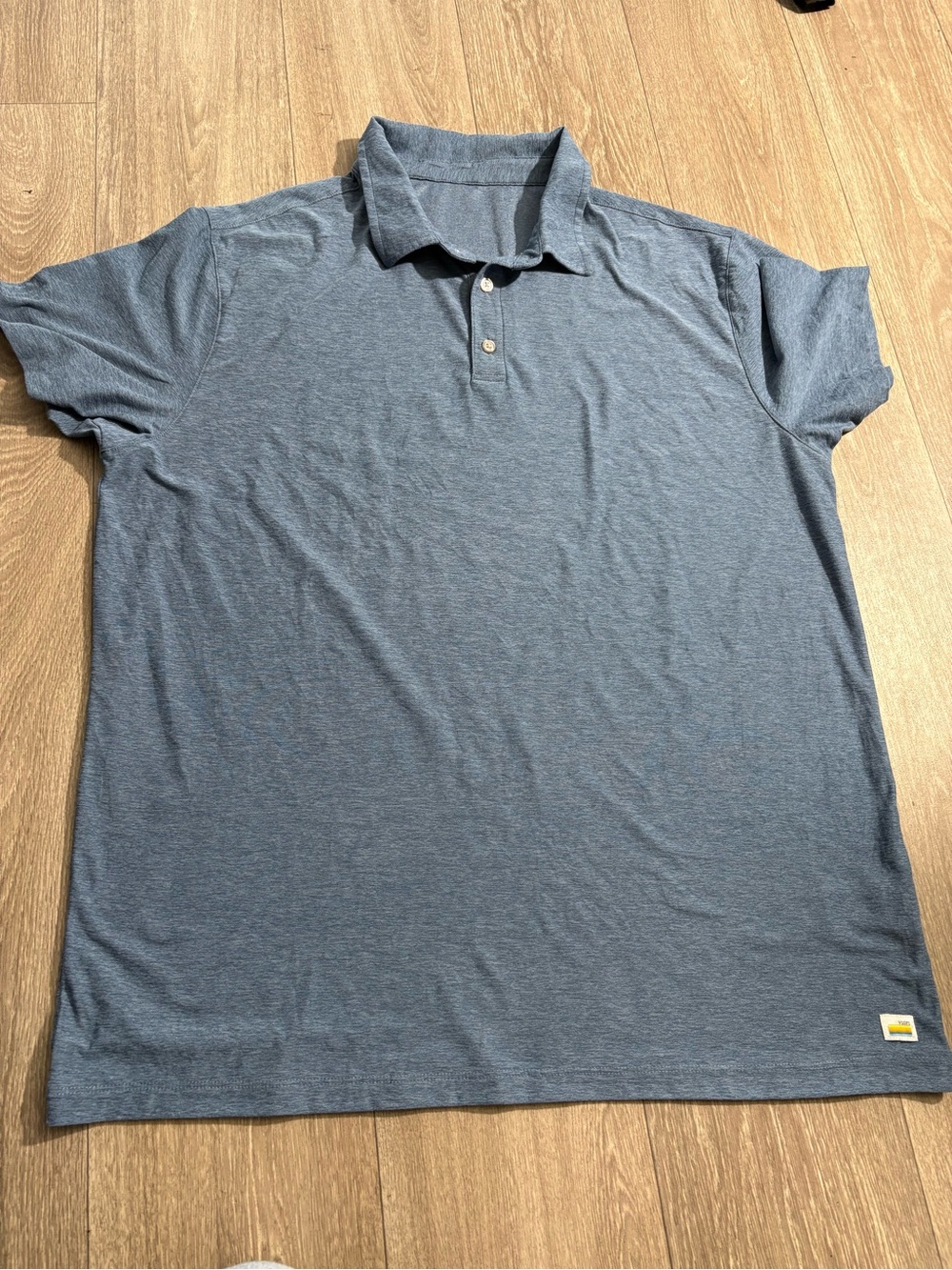 Vuori Men's Polo Shirt in Heather Blue